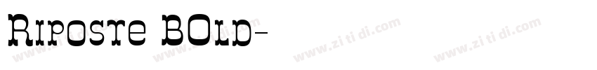 Riposte BOld字体转换